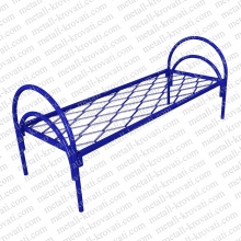 Кровать металлическая одноярусная сетка прокатная пружина 'КП-2'