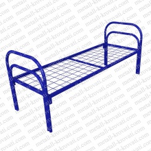 Кровать металлическая одноярусная усиленная сетка сварная (+1 перемычка + двойная ножка) 'КС-6У' для больницы